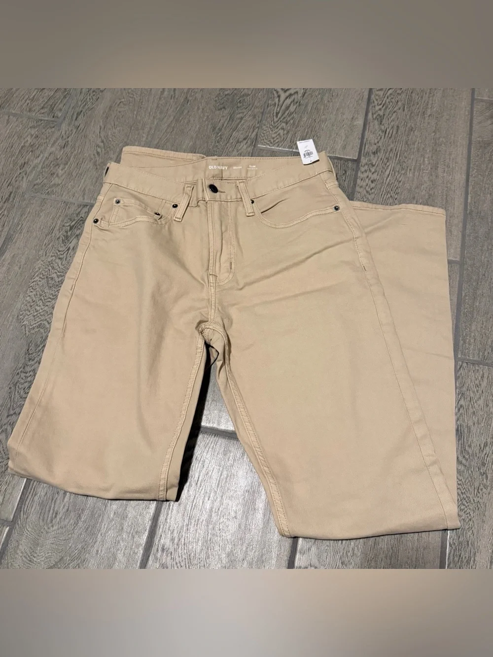Old Navy Tan Men’s Khaki Pants - Picture 2 of 2